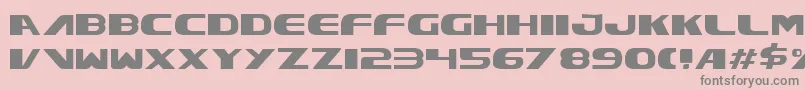 Xcel Font – Gray Fonts on Pink Background