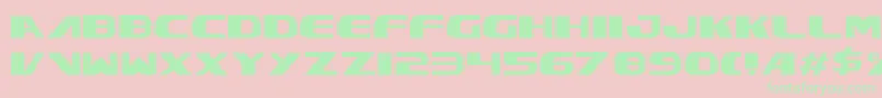 Xcel Font – Green Fonts on Pink Background