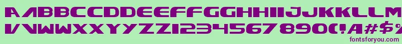 Xcel Font – Purple Fonts on Green Background