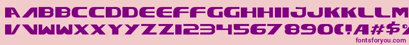 Xcel Font – Purple Fonts on Pink Background