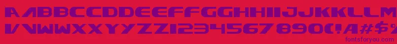 Xcel Font – Purple Fonts on Red Background