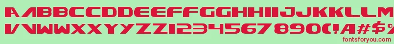 Xcel Font – Red Fonts on Green Background