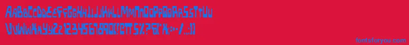 Xpedc Font – Blue Fonts on Red Background