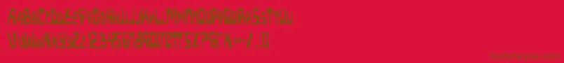 Xpedc-Schriftart – Braune Schriften auf rotem Hintergrund