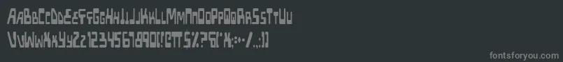フォントXpedc – 黒い背景に灰色の文字