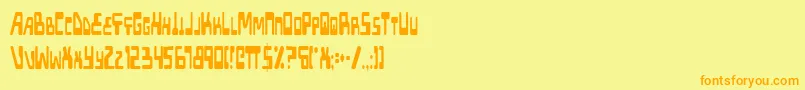 Xpedc Font – Orange Fonts on Yellow Background