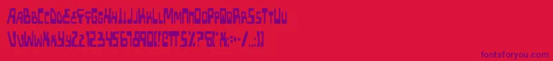 Xpedc Font – Purple Fonts on Red Background