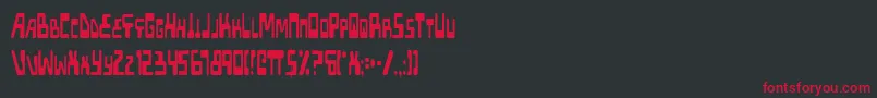 Шрифт Xpedc – красные шрифты на чёрном фоне