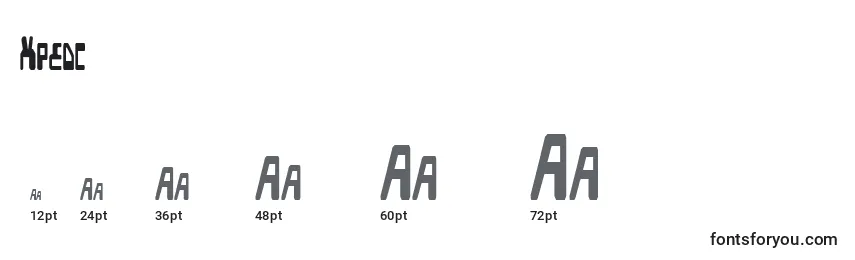 Xpedc Font Sizes