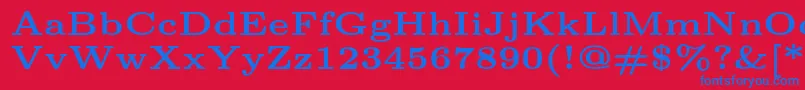 Lmroman6Bold Font – Blue Fonts on Red Background