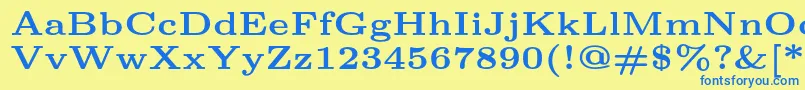 Lmroman6Bold Font – Blue Fonts on Yellow Background