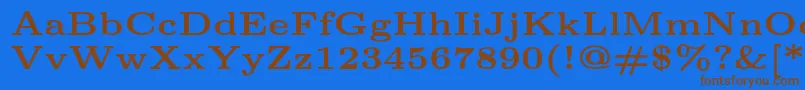 Lmroman6Bold Font – Brown Fonts on Blue Background