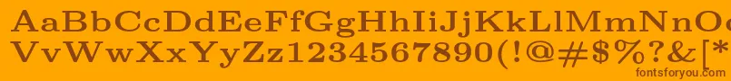 Lmroman6Bold Font – Brown Fonts on Orange Background
