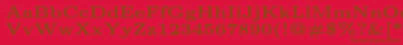Lmroman6Bold-fontti – ruskeat fontit punaisella taustalla