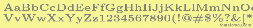 Lmroman6Bold Font – Gray Fonts on Yellow Background