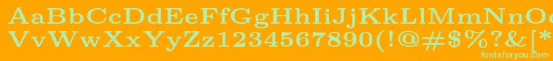 Lmroman6Bold Font – Green Fonts on Orange Background