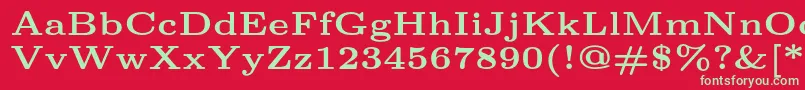 Lmroman6Bold Font – Green Fonts on Red Background