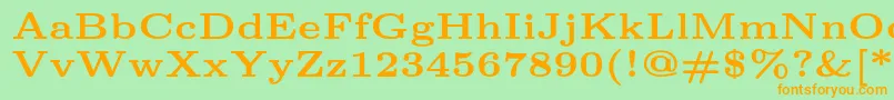Lmroman6Bold Font – Orange Fonts on Green Background