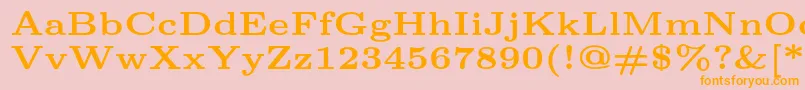 Lmroman6Bold Font – Orange Fonts on Pink Background