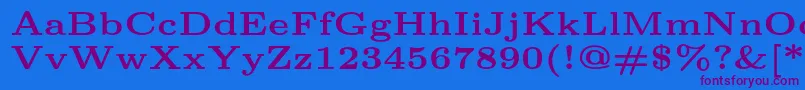 Lmroman6Bold Font – Purple Fonts on Blue Background