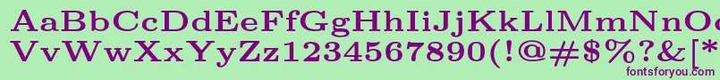 Lmroman6Bold Font – Purple Fonts on Green Background