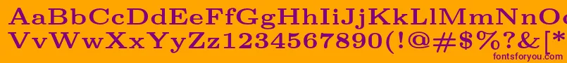 Lmroman6Bold Font – Purple Fonts on Orange Background