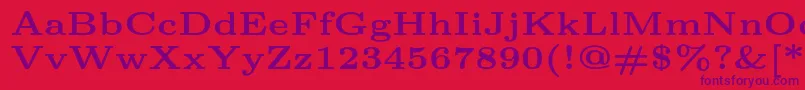 Lmroman6Bold Font – Purple Fonts on Red Background