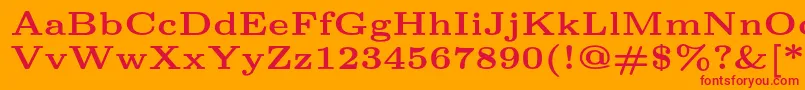 Шрифт Lmroman6Bold – красные шрифты на оранжевом фоне