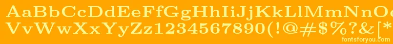 Lmroman6Bold Font – Yellow Fonts on Orange Background