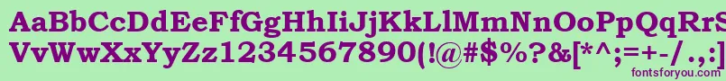 BookmanOldStyleBold Font – Purple Fonts on Green Background