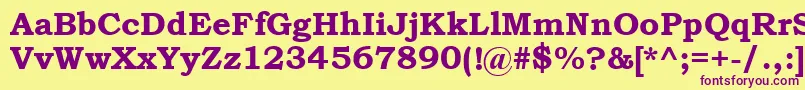 BookmanOldStyleBold Font – Purple Fonts on Yellow Background