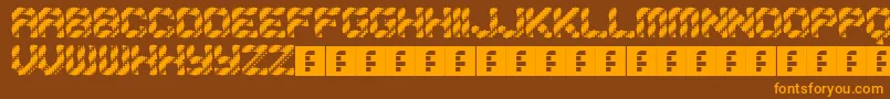 Inklings Font – Orange Fonts on Brown Background