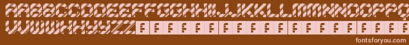 Inklings Font – Pink Fonts on Brown Background