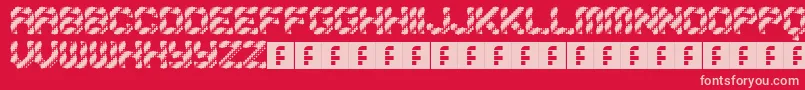Inklings Font – Pink Fonts on Red Background