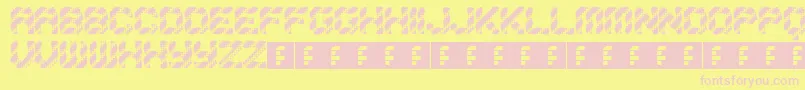 Inklings Font – Pink Fonts on Yellow Background