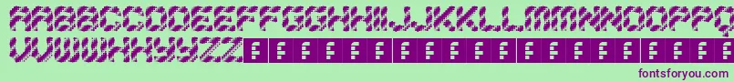 Inklings Font – Purple Fonts on Green Background