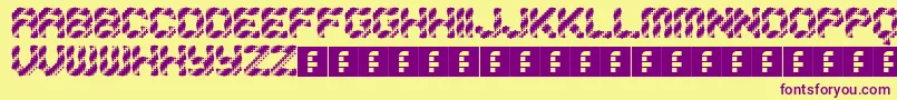 Inklings Font – Purple Fonts on Yellow Background