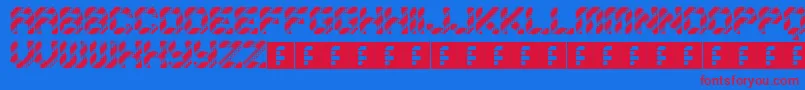 Czcionka Inklings – czerwone czcionki na niebieskim tle