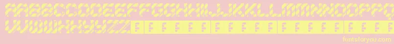 Inklings Font – Yellow Fonts on Pink Background