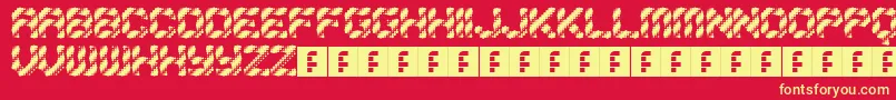 Inklings Font – Yellow Fonts on Red Background