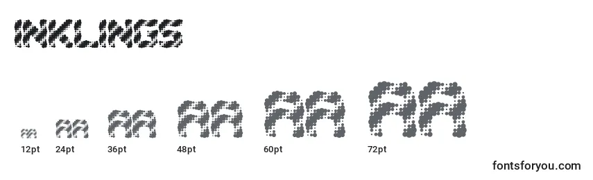 Größen der Schriftart Inklings