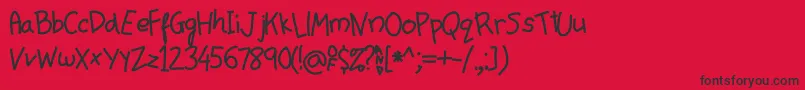 MakeMyDay Font – Black Fonts on Red Background
