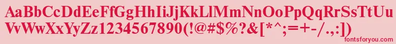 NewtonmgttBold Font – Red Fonts on Pink Background