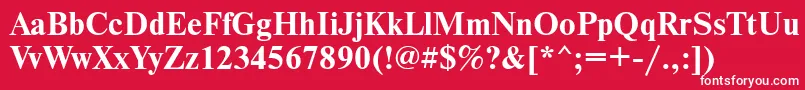 NewtonmgttBold Font – White Fonts on Red Background