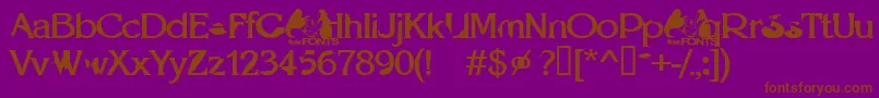 Optie Font – Brown Fonts on Purple Background