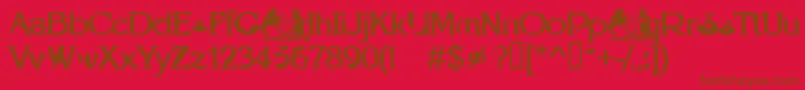 Подробнее о шрифте Optie Шрифт Optie – коричневые шрифты на красном фоне