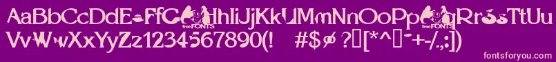 Optie Font – Pink Fonts on Purple Background