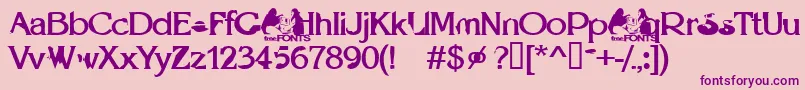 Optie Font – Purple Fonts on Pink Background