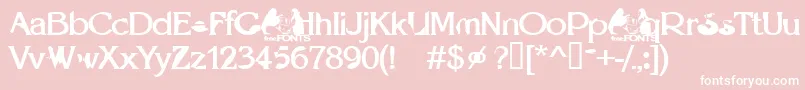 Optie Font – White Fonts on Pink Background