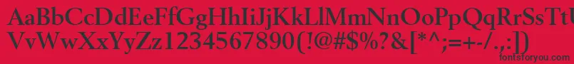 CortexSsiBold Font – Black Fonts on Red Background